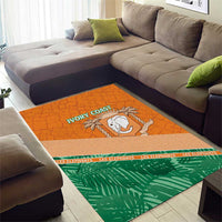 Ivory Coast Rugby Custom Area Rug Allez Les Elephants