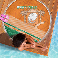 Ivory Coast Rugby Custom Beach Blanket Allez Les Elephants