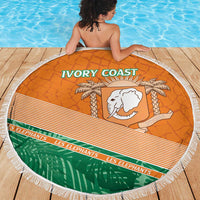 Ivory Coast Rugby Custom Beach Blanket Allez Les Elephants