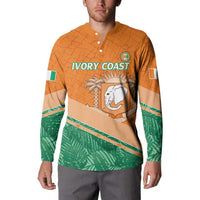 Ivory Coast Rugby Custom Button Sweatshirt Allez Les Elephants