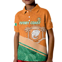 Ivory Coast Rugby Custom Kid Polo Shirt Allez Les Elephants