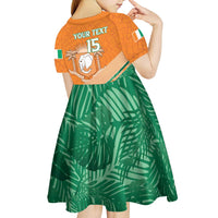 Ivory Coast Rugby Custom Kid Short Sleeve Dress Allez Les Elephants