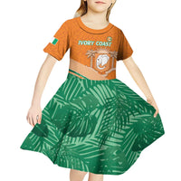 Ivory Coast Rugby Custom Kid Short Sleeve Dress Allez Les Elephants