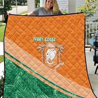 Ivory Coast Rugby Custom Quilt Allez Les Elephants