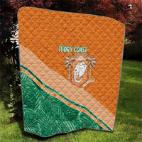 Ivory Coast Rugby Custom Quilt Allez Les Elephants