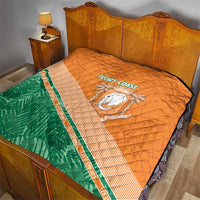 Ivory Coast Rugby Custom Quilt Allez Les Elephants
