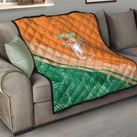 Ivory Coast Rugby Custom Quilt Allez Les Elephants