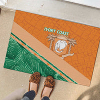 Ivory Coast Rugby Custom Rubber Doormat Allez Les Elephants