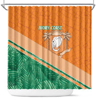Ivory Coast Rugby Custom Shower Curtain Allez Les Elephants
