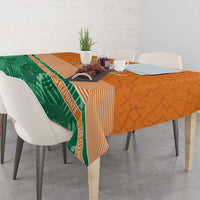 Ivory Coast Rugby Custom Tablecloth Allez Les Elephants