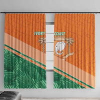 Ivory Coast Rugby Custom Window Curtain Allez Les Elephants