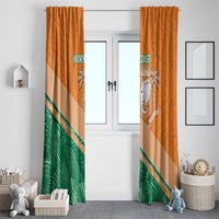 Ivory Coast Rugby Custom Window Curtain Allez Les Elephants