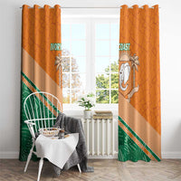 Ivory Coast Rugby Custom Window Curtain Allez Les Elephants