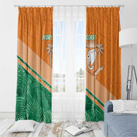 Ivory Coast Rugby Custom Window Curtain Allez Les Elephants