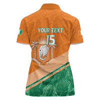 Ivory Coast Rugby Custom Women Polo Shirt Allez Les Elephants