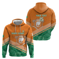 Ivory Coast Rugby Custom Zip Hoodie Allez Les Elephants