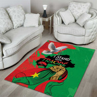 Traore Burkina Faso Area Rug I Stand With Traore