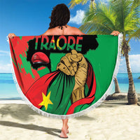 Traore Burkina Faso Beach Blanket I Stand With Traore