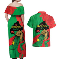Traore Burkina Faso Couples Matching Off Shoulder Maxi Dress and Hawaiian Shirt I Stand With Traore