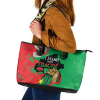 Traore Burkina Faso Leather Tote Bag I Stand With Traore