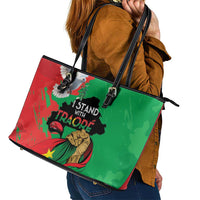 Traore Burkina Faso Leather Tote Bag I Stand With Traore