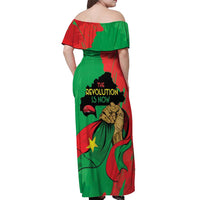 Traore Burkina Faso Off Shoulder Maxi Dress I Stand With Traore