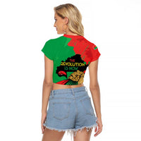 Traore Burkina Faso Raglan Cropped T Shirt I Stand With Traore