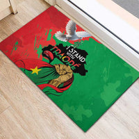Traore Burkina Faso Rubber Doormat I Stand With Traore