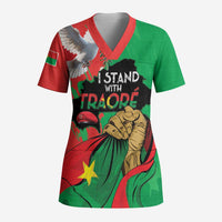Traore Burkina Faso Scrub Top I Stand With Traore - Wonder Print Shop