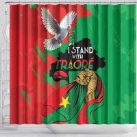 Traore Burkina Faso Shower Curtain I Stand With Traore