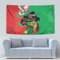 Traore Burkina Faso Tapestry I Stand With Traore