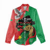 Traore Burkina Faso Women Casual Shirt I Stand With Traore