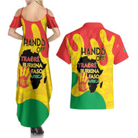 Hands Off Traore Burkina Faso Africa Couples Matching Summer Maxi Dress and Hawaiian Shirt
