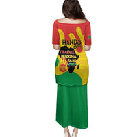 Hands Off Traore Burkina Faso Africa Family Matching Puletasi and Hawaiian Shirt