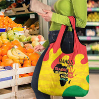 Hands Off Traore Burkina Faso Africa Grocery Bag