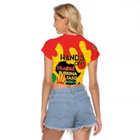 Hands Off Traore Burkina Faso Africa Raglan Cropped T Shirt