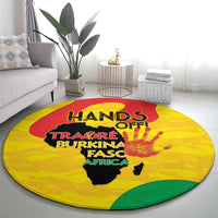Hands Off Traore Burkina Faso Africa Round Carpet