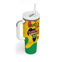 Hands Off Traore Burkina Faso Africa Tumbler With Handle