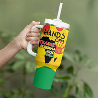 Hands Off Traore Burkina Faso Africa Tumbler With Handle