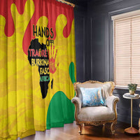 Hands Off Traore Burkina Faso Africa Window Curtain