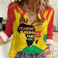 Hands Off Traore Burkina Faso Africa Women Casual Shirt