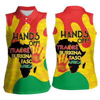 Hands Off Traore Burkina Faso Africa Women Sleeveless Polo Shirt