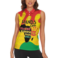 Hands Off Traore Burkina Faso Africa Women Sleeveless Polo Shirt
