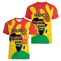 Hands Off Traore Burkina Faso Africa Women V-Neck T-Shirt