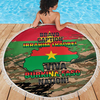 Burkina Faso Military Beach Blanket Bravo Caption Traore! Viva Burkina Faso Nation!