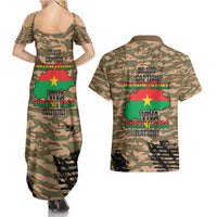 Burkina Faso Military Couples Matching Summer Maxi Dress and Hawaiian Shirt Bravo Caption Traore! Viva Burkina Faso Nation!