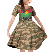 Burkina Faso Military Family Matching Off Shoulder Short Dress and Hawaiian Shirt Bravo Caption Traore! Viva Burkina Faso Nation!