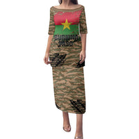 Burkina Faso Military Family Matching Puletasi and Hawaiian Shirt Bravo Caption Traore! Viva Burkina Faso Nation!