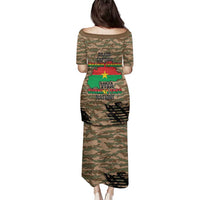 Burkina Faso Military Family Matching Puletasi and Hawaiian Shirt Bravo Caption Traore! Viva Burkina Faso Nation!