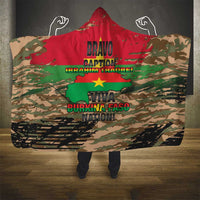 Burkina Faso Military Hooded Blanket Bravo Caption Traore! Viva Burkina Faso Nation!